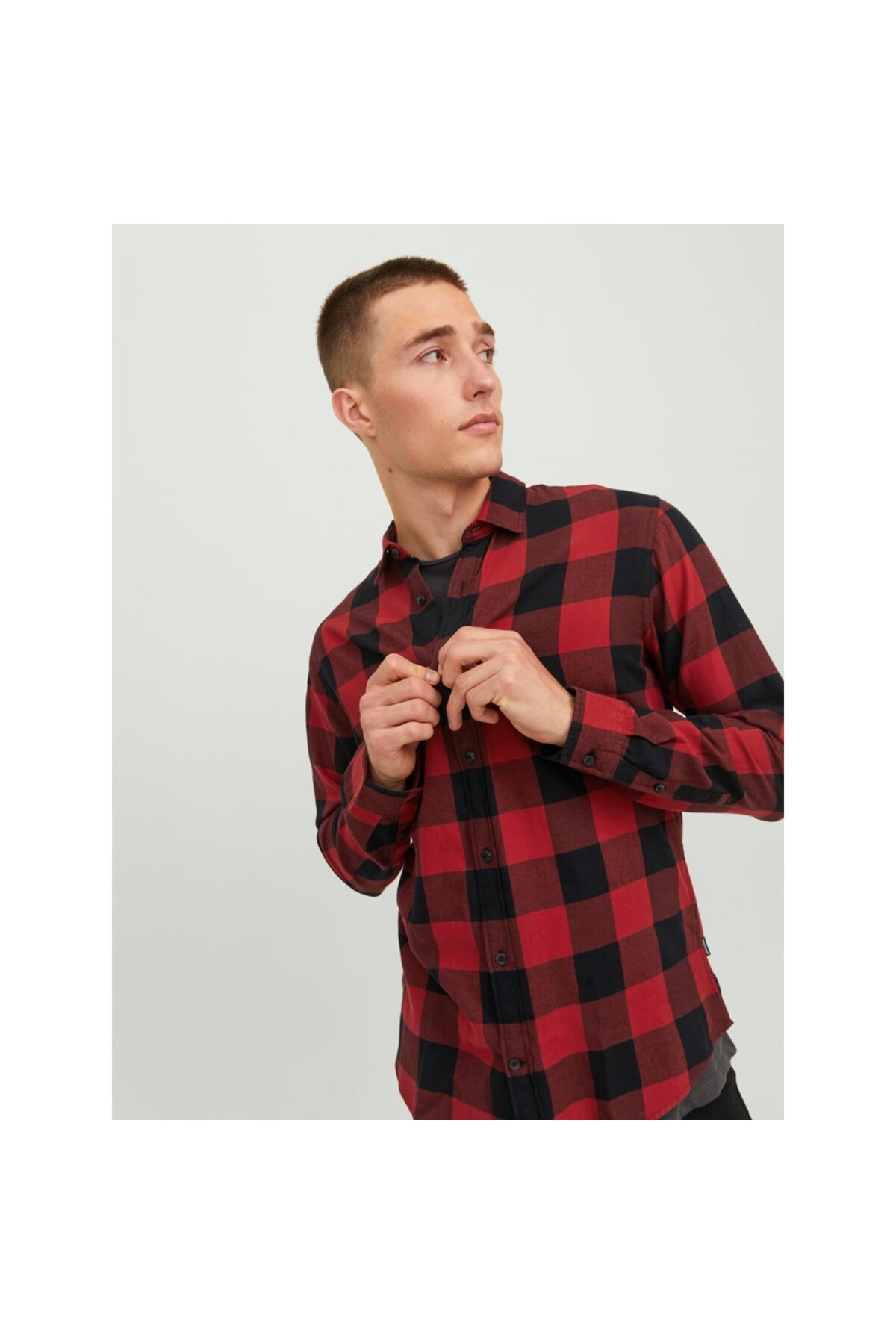 پیراهن مردانه شطرنجی آستین بلند | جک اند جونز Jack & Jones 12181602 - تصویر 2