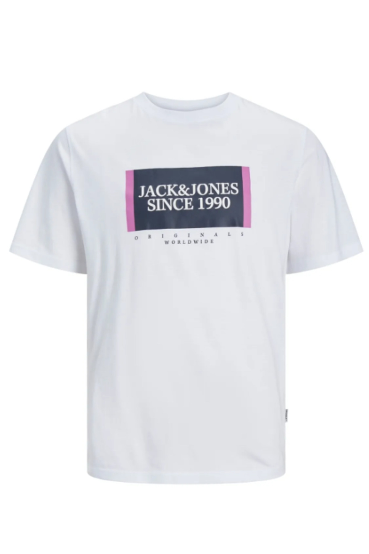 جک اند جونز تی‌شرت مردانه جک جونز مدل Jorlafayette Box Tee Ss یقه گرد سفید 12252681-01