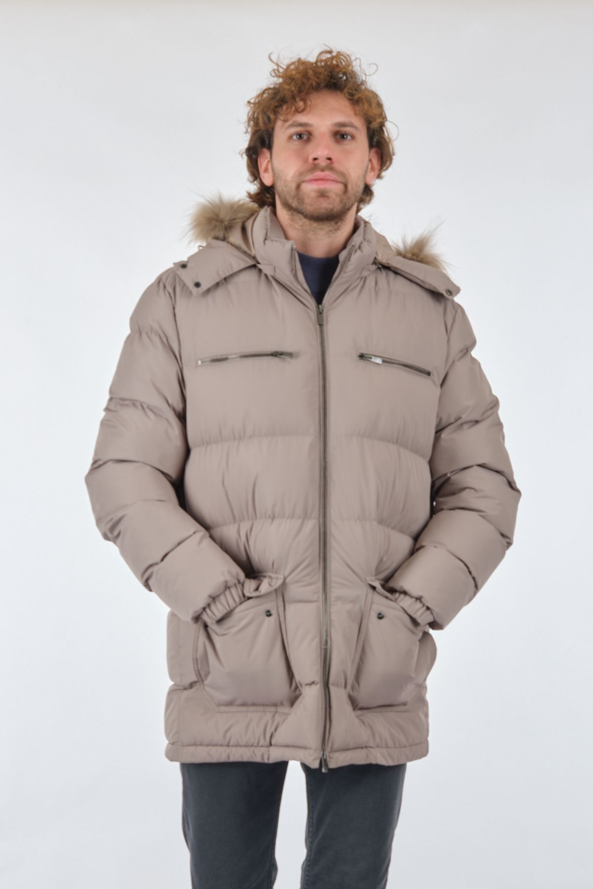  پالتو مردانه کلاه‌دار سایز بزرگ فور هند - زمستانی، گرم، شیک