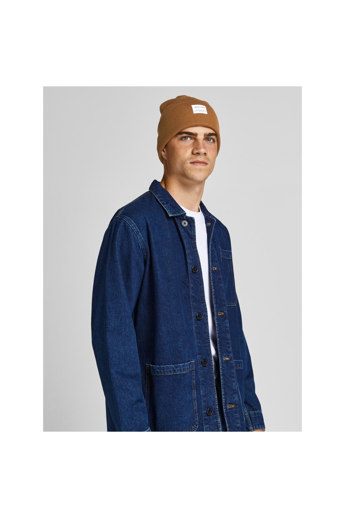 برت/کلاه بافتنی مردانه راسته | جک اند جونز Jack & Jones 12150627 - تصویر 3