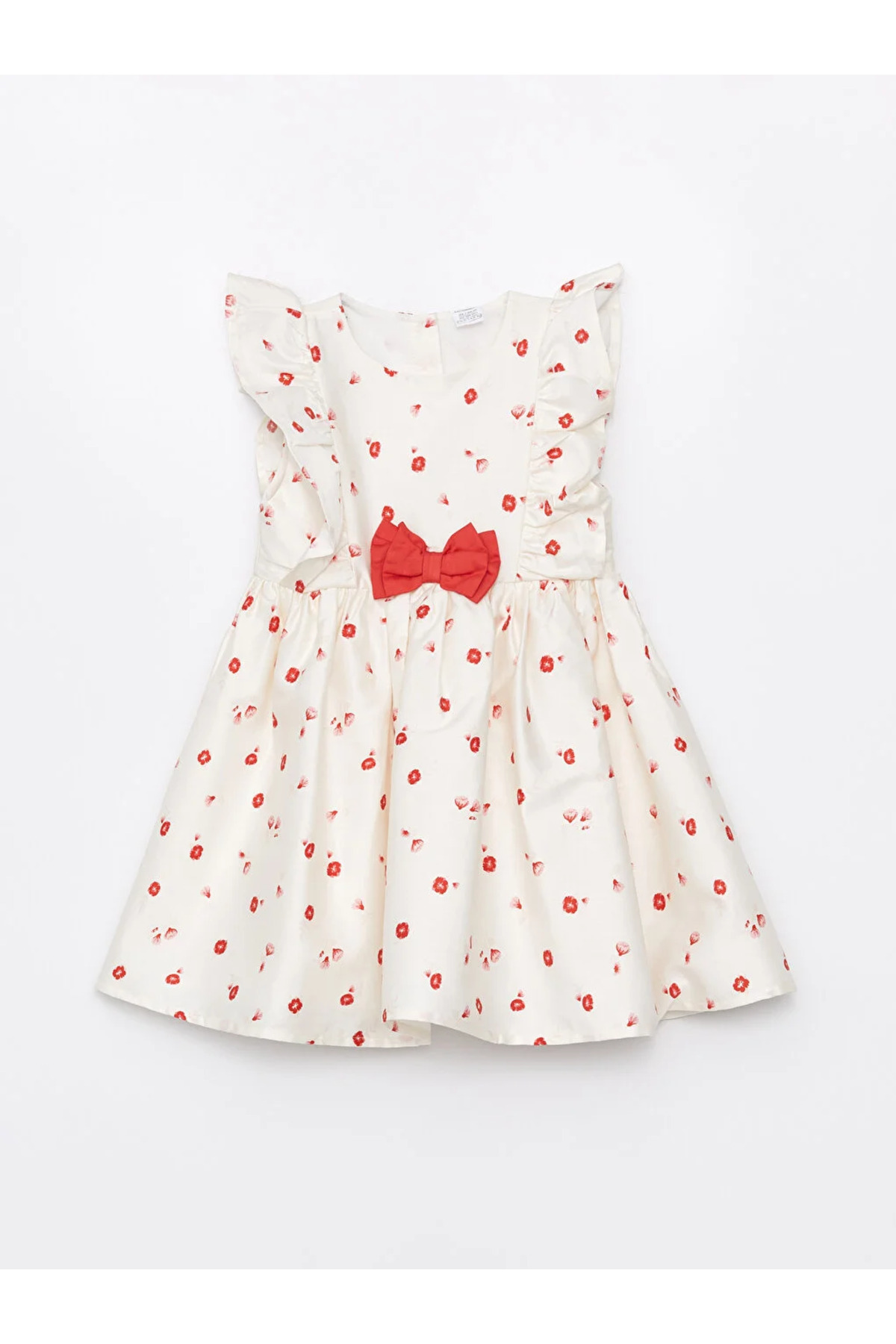 LC Waikiki LCW baby Bisiklet Yaka Desenli Kız Bebek Elbise elbise fotoğrafı 2 (önizleme)