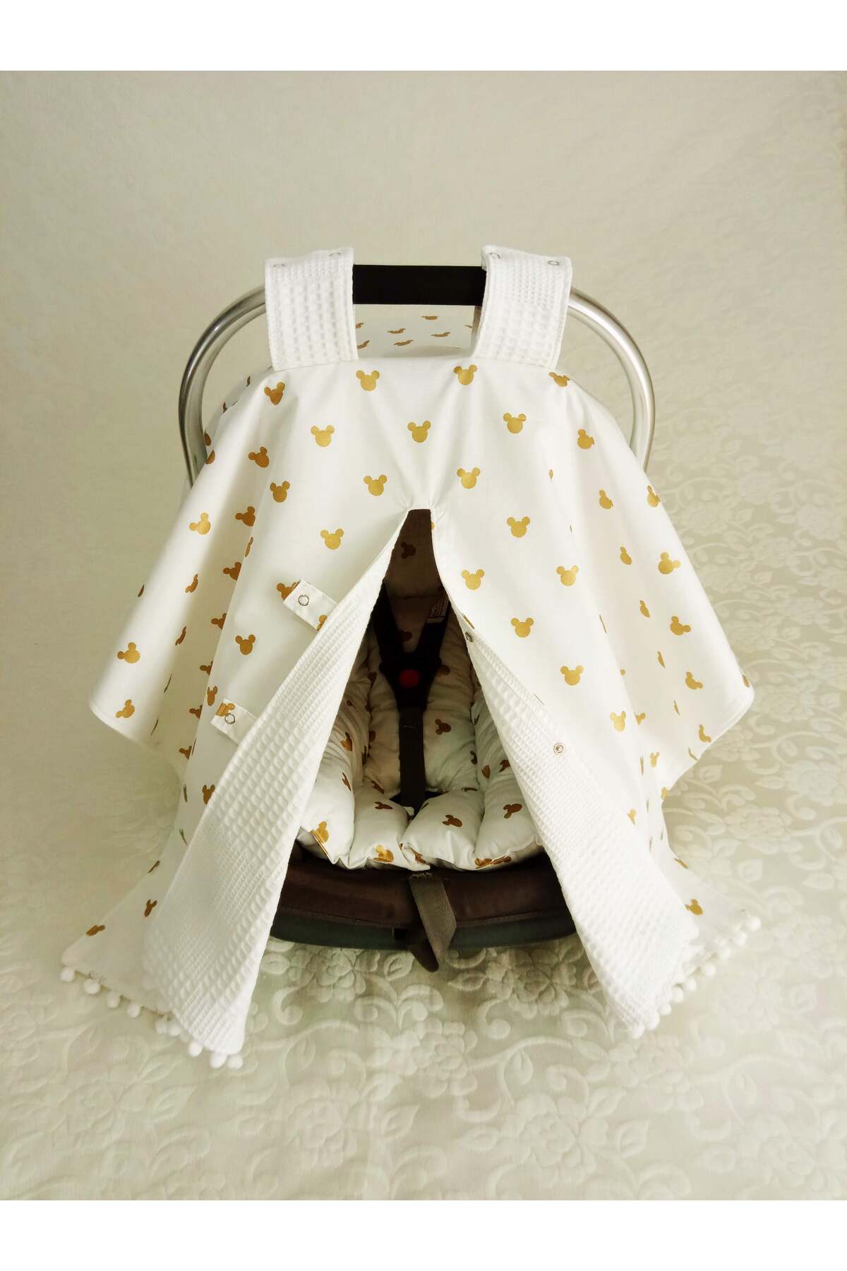 Wenaris % 100 pamuk Puset örtüsü 1 parça (puset minderi dahil değildir) fotoğrafı 3 (önizleme)