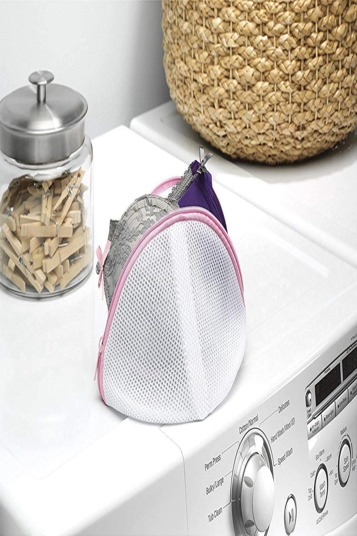 MasterCar Beyaz 3 Adet Fermuarlı Sütyen/iç Çamaşırı Yıkama Filesi Bebek Çamaşır Yıkama Filesi Çorap Filesi fotoğrafı 4 (önizleme)