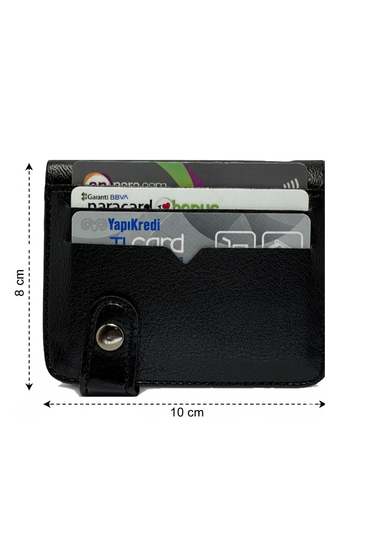 EVVELİ  Erkek Cüzdan Kartlık | Siyah Deri Para Bölmeli Cüzdan & Anahtarlık Hediyelik Seti - Görsel 5