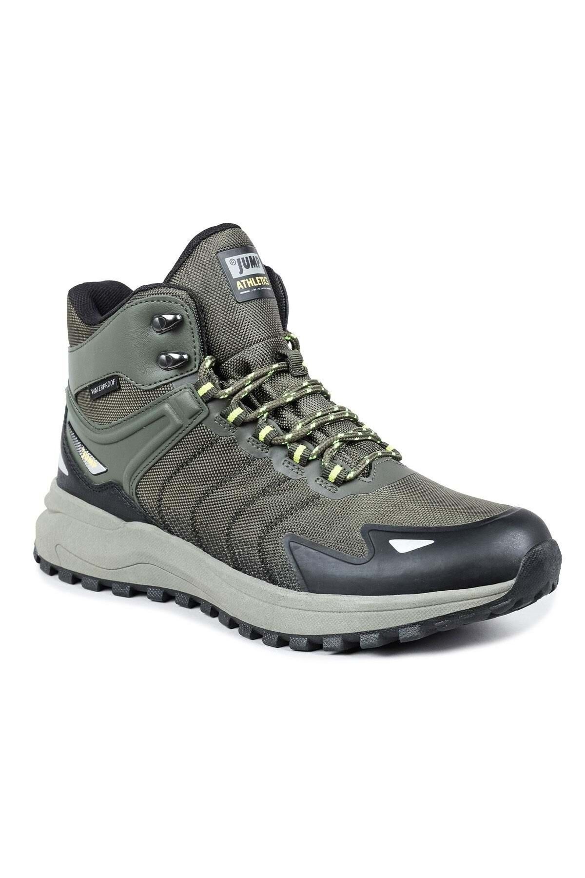 Kocamanlar Ayakkabı Jump 28680 WaterProof Kaymaz Taban Ortopedik Unisex Bot HAKİ görsel 4