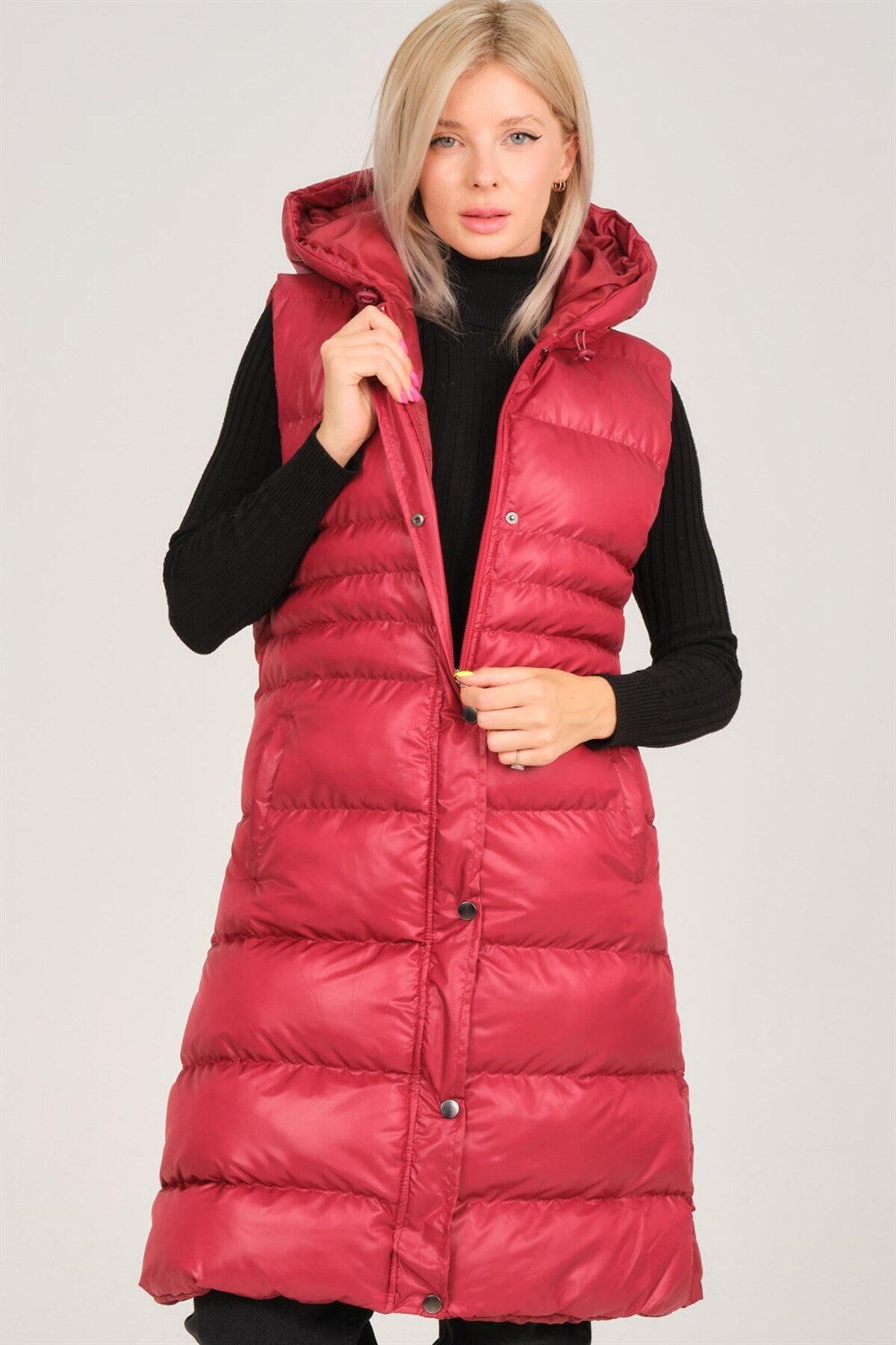 دوبری جلیقه Z6757 - زرشکی