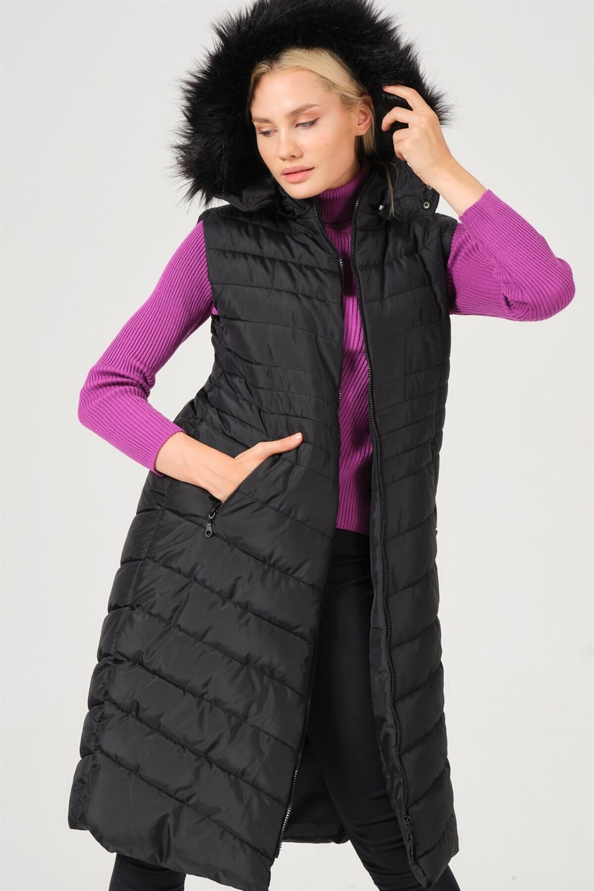 دوبری جلیقه Z6752 - مشکی