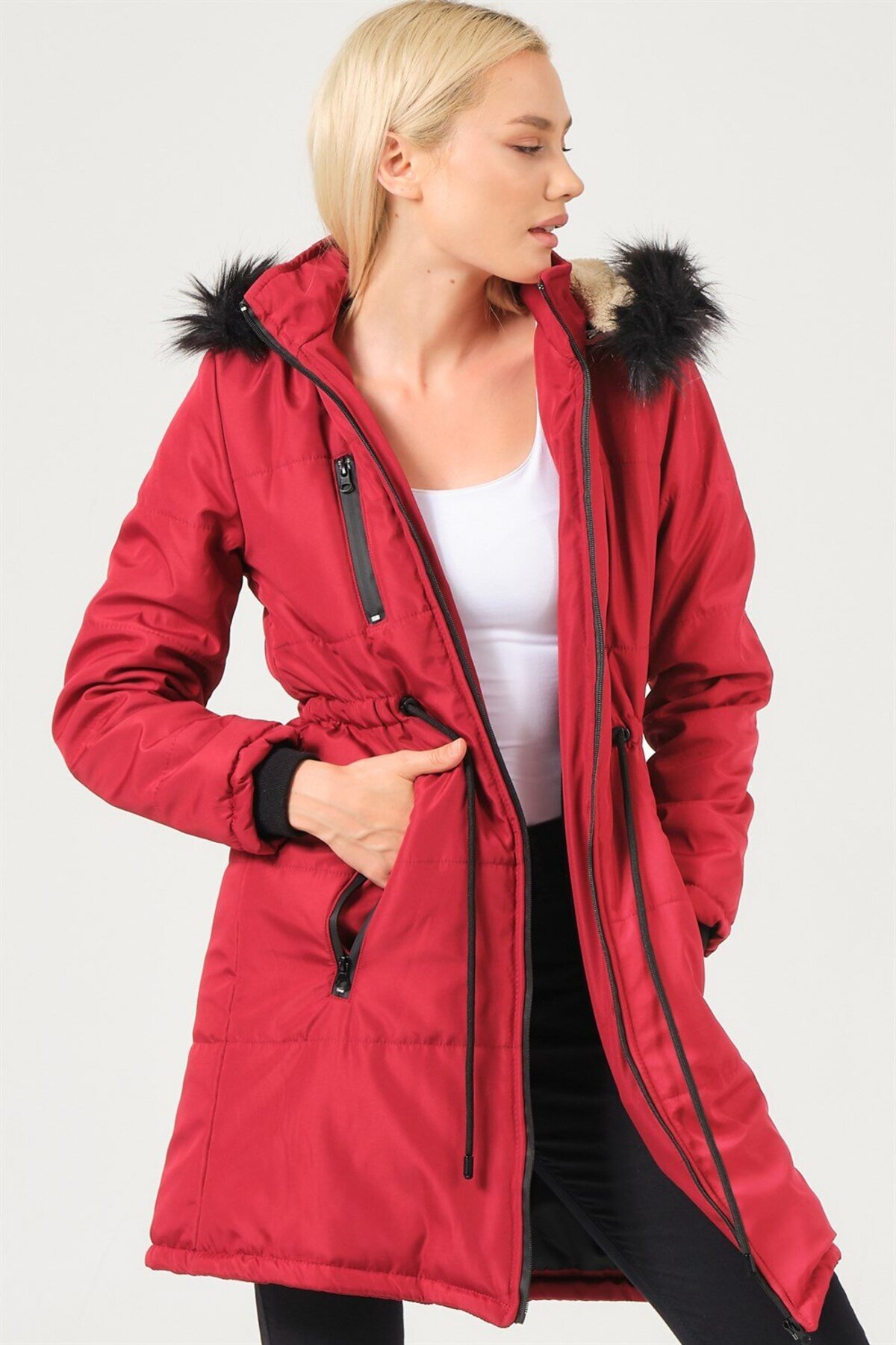 دوبری کت Z6762 - زرشکی