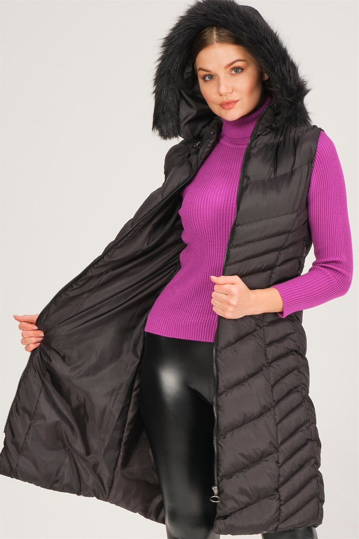 دوبری جلیقه Z6725 - مشکی