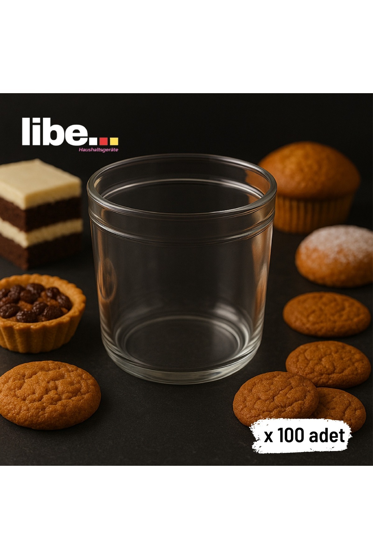 LİBE - 25'li Magnolya Kasesi ,Tatlı Salata Sunum Kabı ,Tek Kullanımlık 270 cc Paket Servis