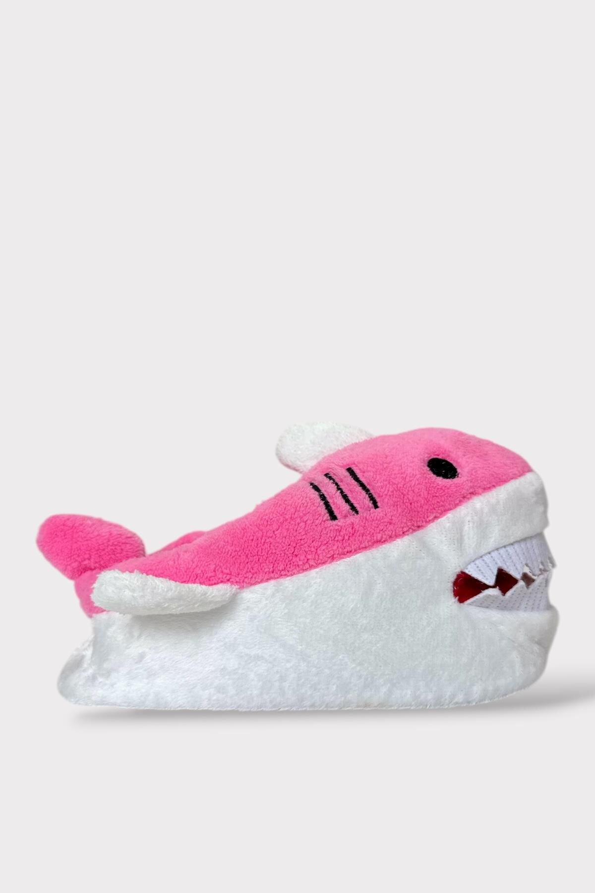 Liger Kadın Köpek Balığı Figürlü Panduf PEMBE