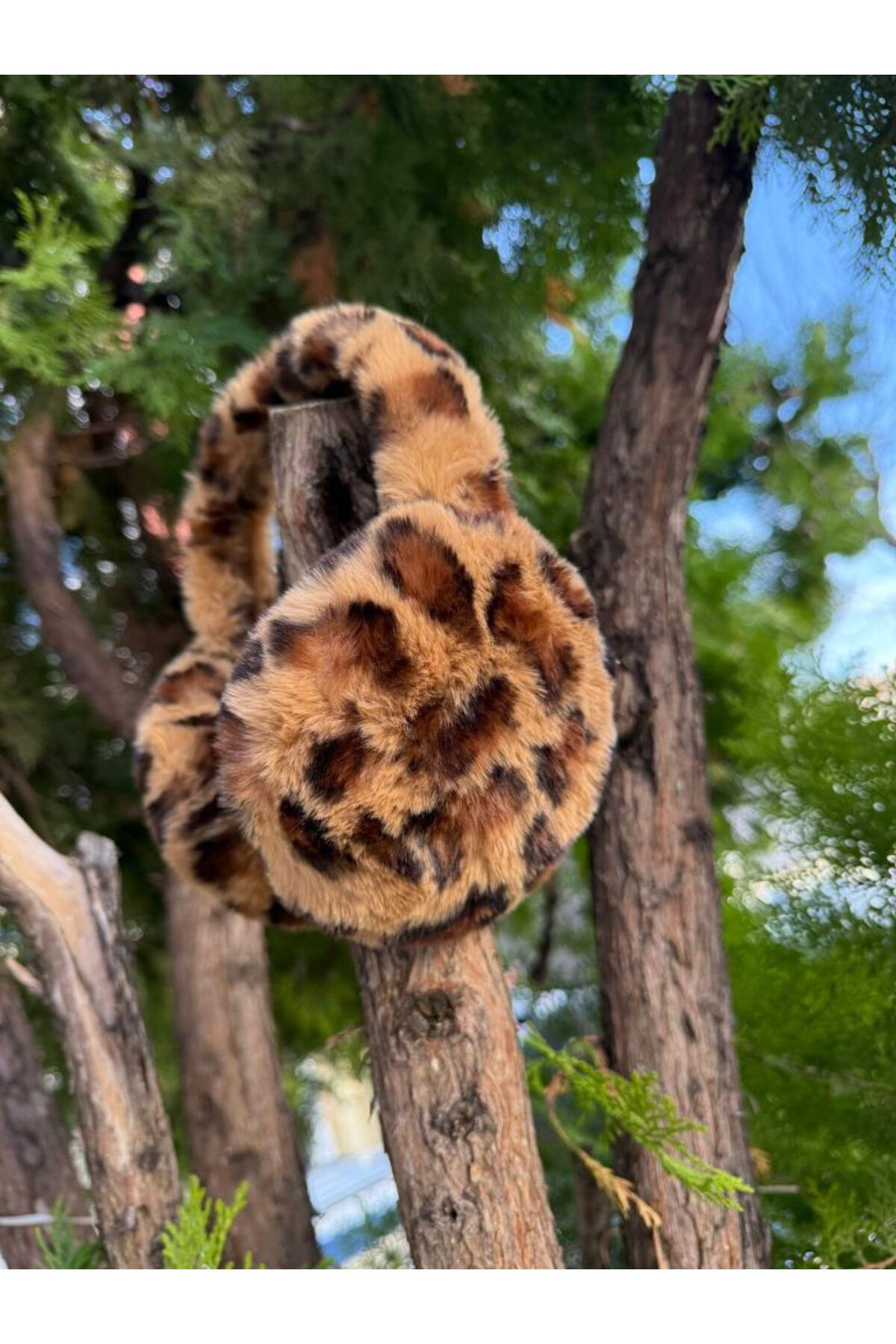 Axesoire 18016 Leopar Vizon Peluş Kulaklık görsel 4