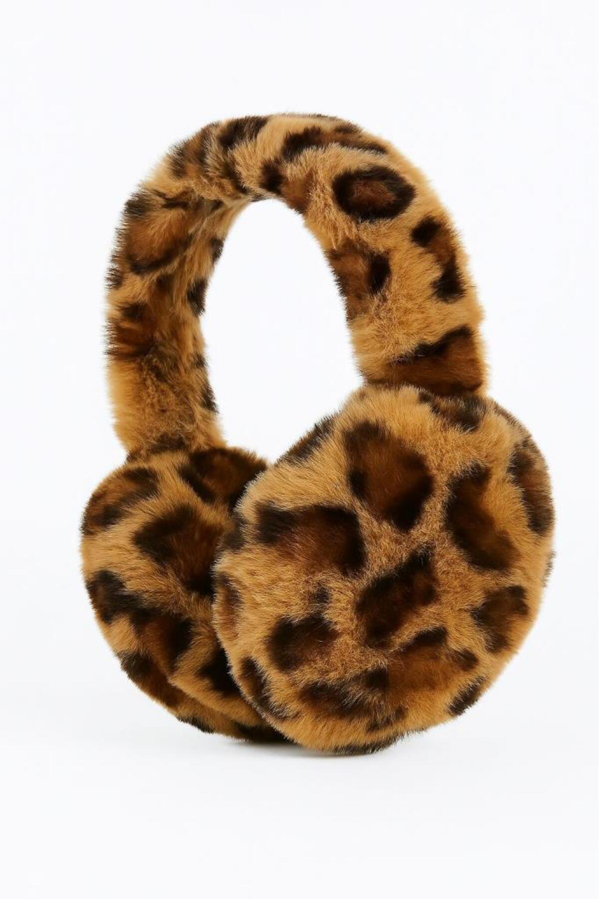 Axesoire 18016 Leopar Vizon Peluş Kulaklık görsel 3