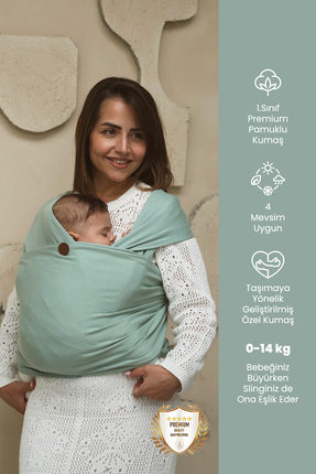 ilays beauty Premium Birinci Sınıf Pamuklu Esnek Wrap Sling (BABYWEARİNGE ÖZE...