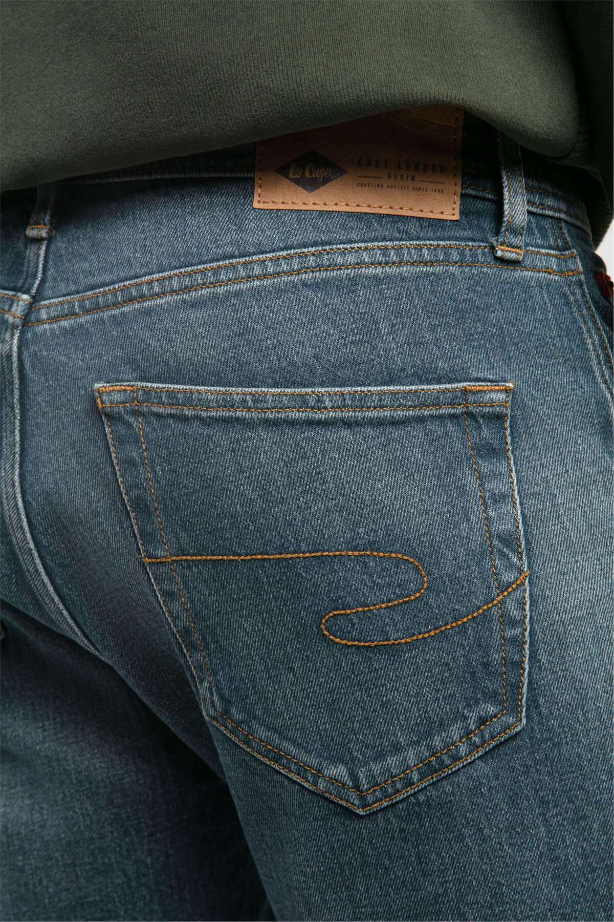 Lee Cooper  Ricky Yüksek Bel Düz Kesim Düz Paça Francesca Flc Stone Erkek Jean Pantolon - Görsel 4