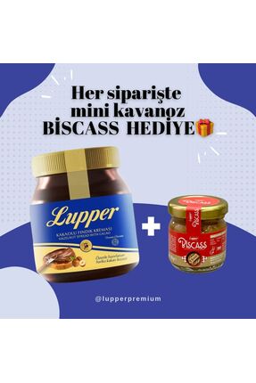 LUPPER KAKAOLU FINDIK KREMASI 350 gr (Mini Biscass HEDİYE)