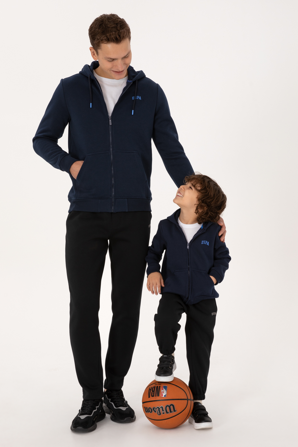 ژاکت بافتنی کلاه دار زیپ دار سرمه ای پسرانه یو اس پولو کد :(50313852-VR033) U.S. Polo Assn.