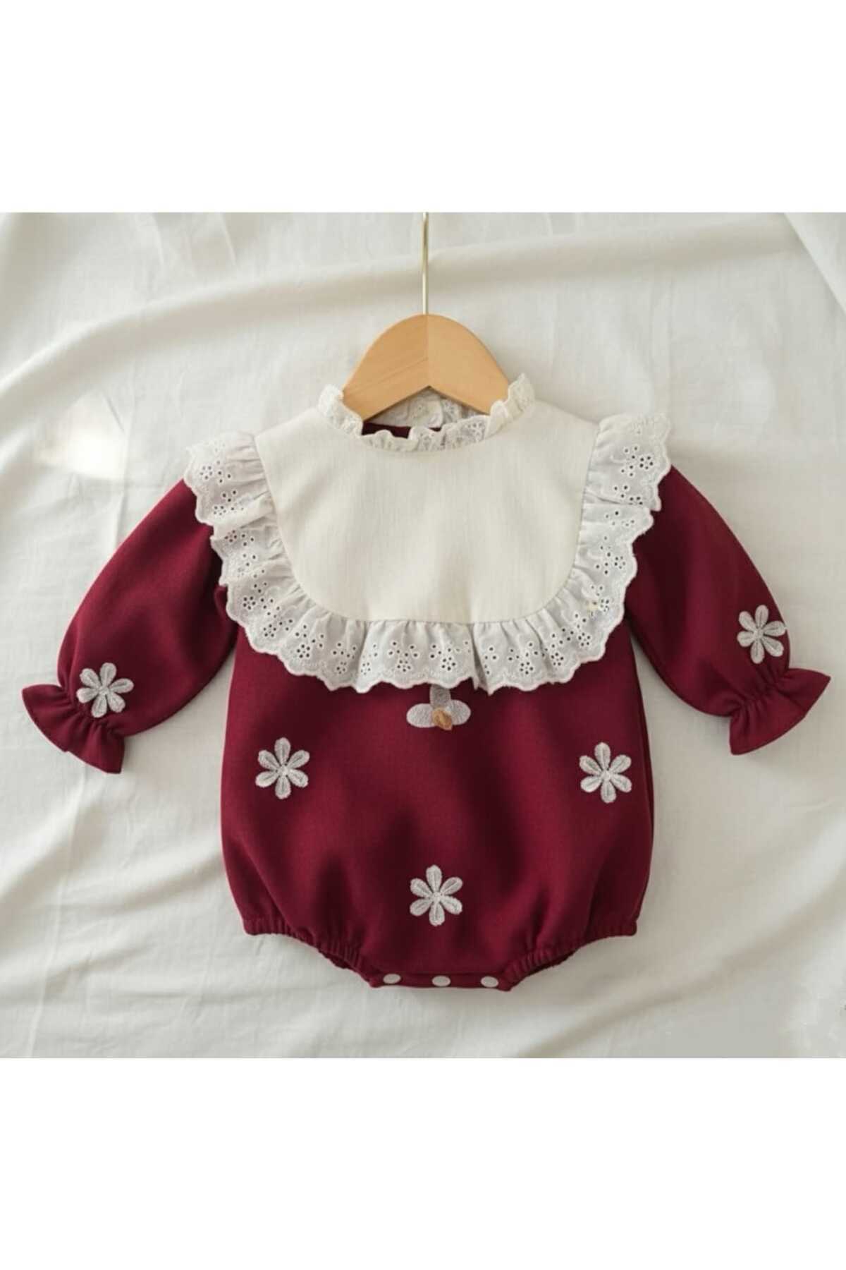 melek golden Kız Bebek Tulum Dantelli Uzun Kollu fotoğrafı 2 (önizleme)