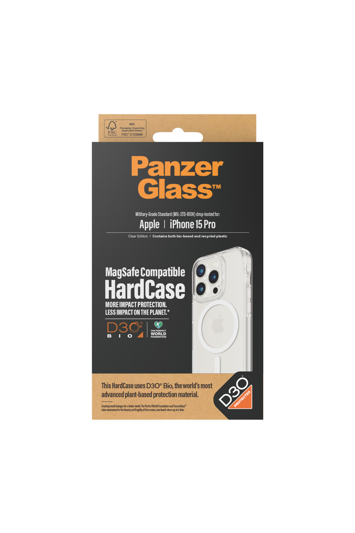 PanzerGlass HardCase iPhone 15 Pro MagSafe Uyumlu D3O Darbeye