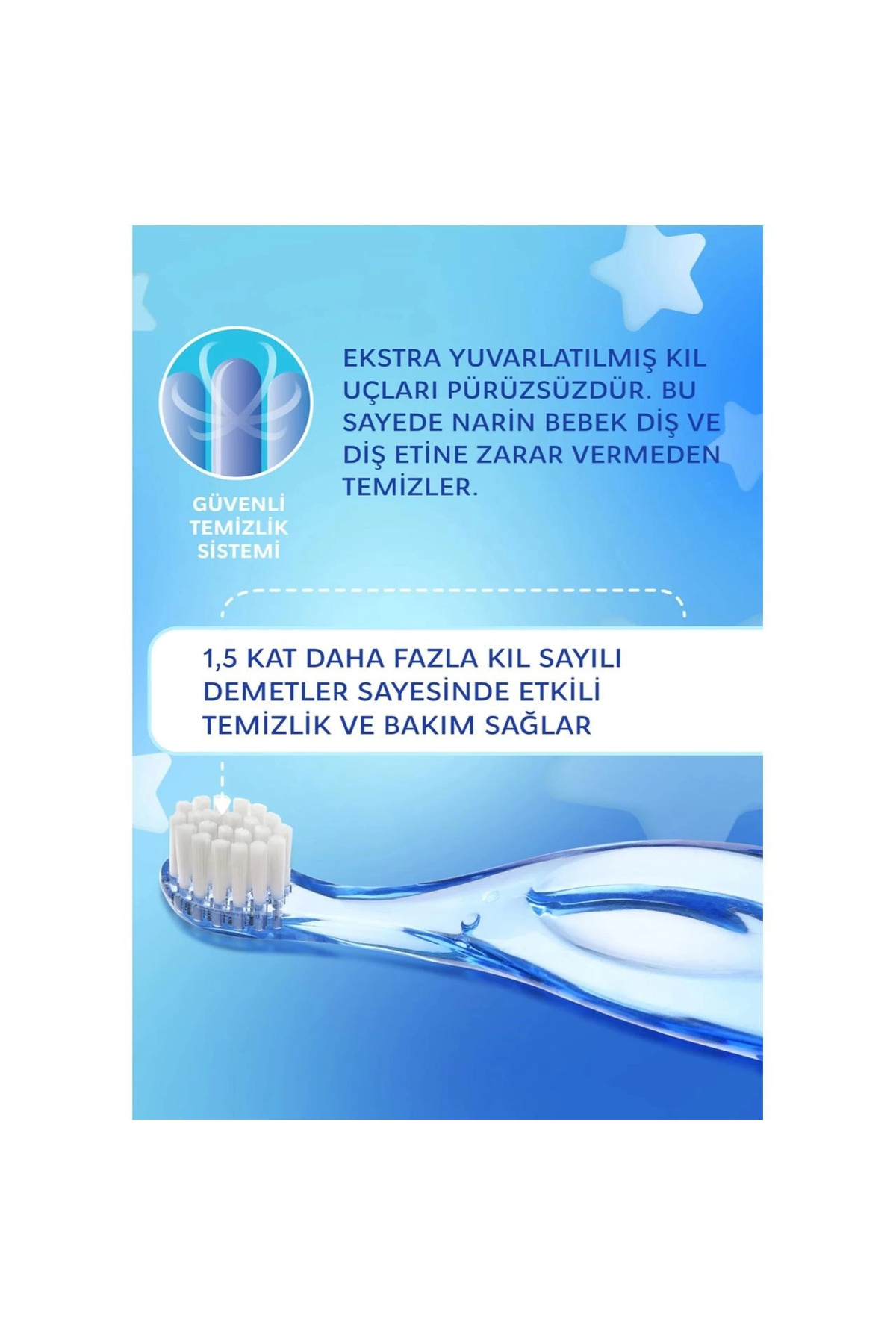 R.O.C.S. Rocs Baby 0-3 Yaş Bebek Diş Fırçası - Mavi fotoğrafı 4 (önizleme)