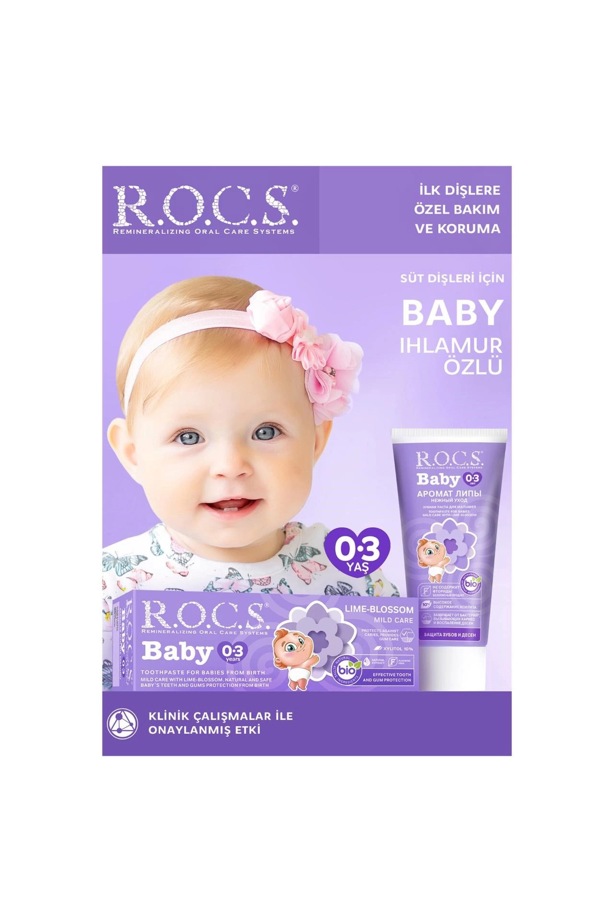 R.O.C.S. Rocs Baby 0-3 Yaş Arası Yutulabilir Diş Macunu Ihlamur Özlü 35 ml