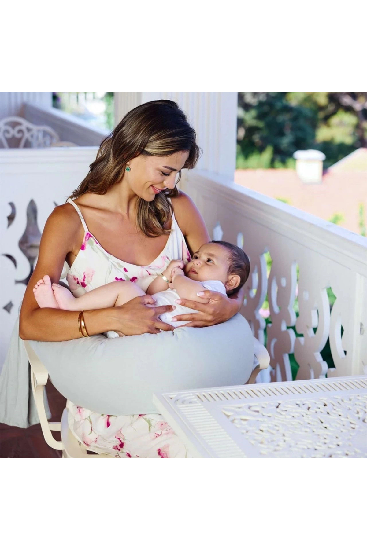 miniboni Anne Hamile Destek ve Emzirme Minderi – Ergonomik Konfor Yastığı Gri fotoğrafı 4 (önizleme)