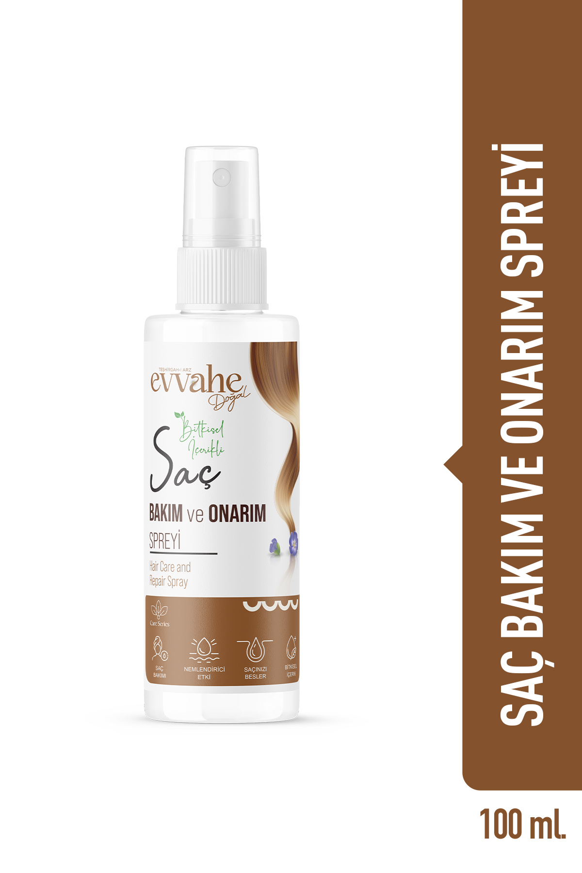 EVVAHE DOĞAL Saç Bakım ve Onarım Spreyi 100ml — 528