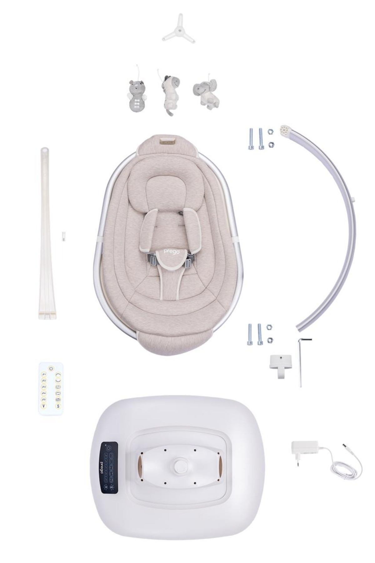 Prego Montes Uzaktan Kumandalı, Müzikli ve Otomatik Sallanan Elektrikli Ana Kucağı & Ev Tipi Beşik fotoğrafı 4 (önizleme)