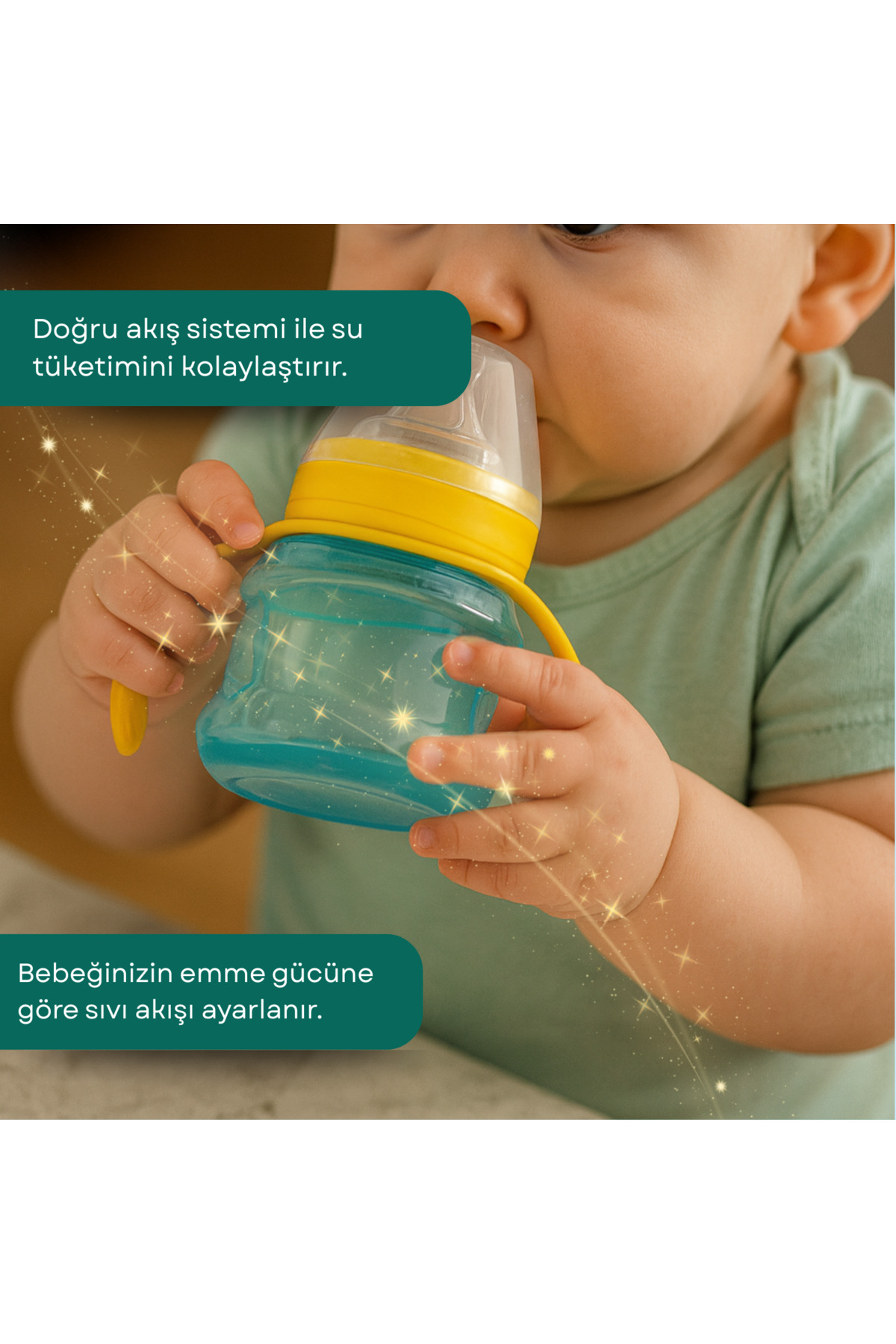 MOOMA Kindy Damlatmaz Egitici Su Alıştırma Bardağı 200 ml 6 Ay - Yellow Canary fotoğrafı 5 (önizleme)