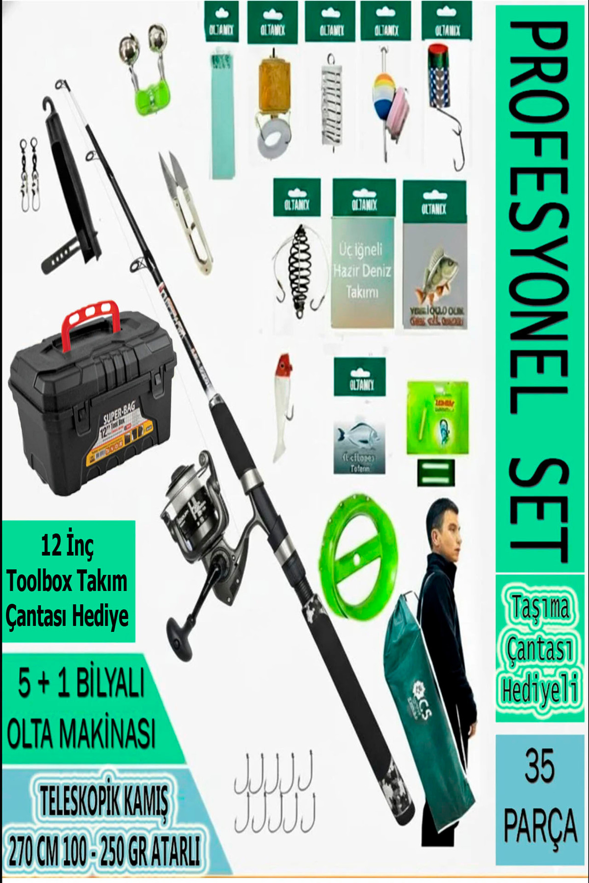 OLTAMİX Profosyonel Deniz Ve Göl Olta Takım SÜPER SET