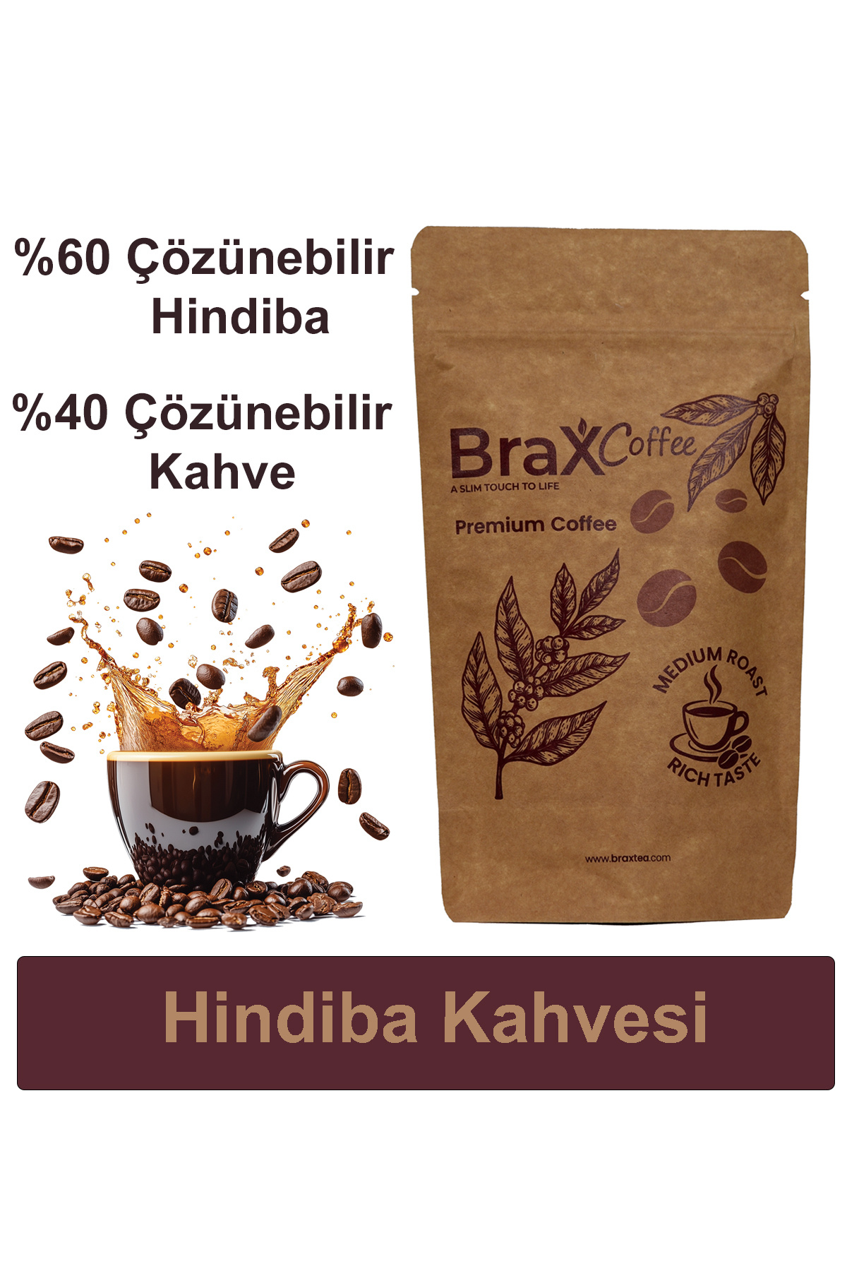 Brax Hindiba Kahvesi (1 Ay Kullanım 60 Porsiyon) 150gr