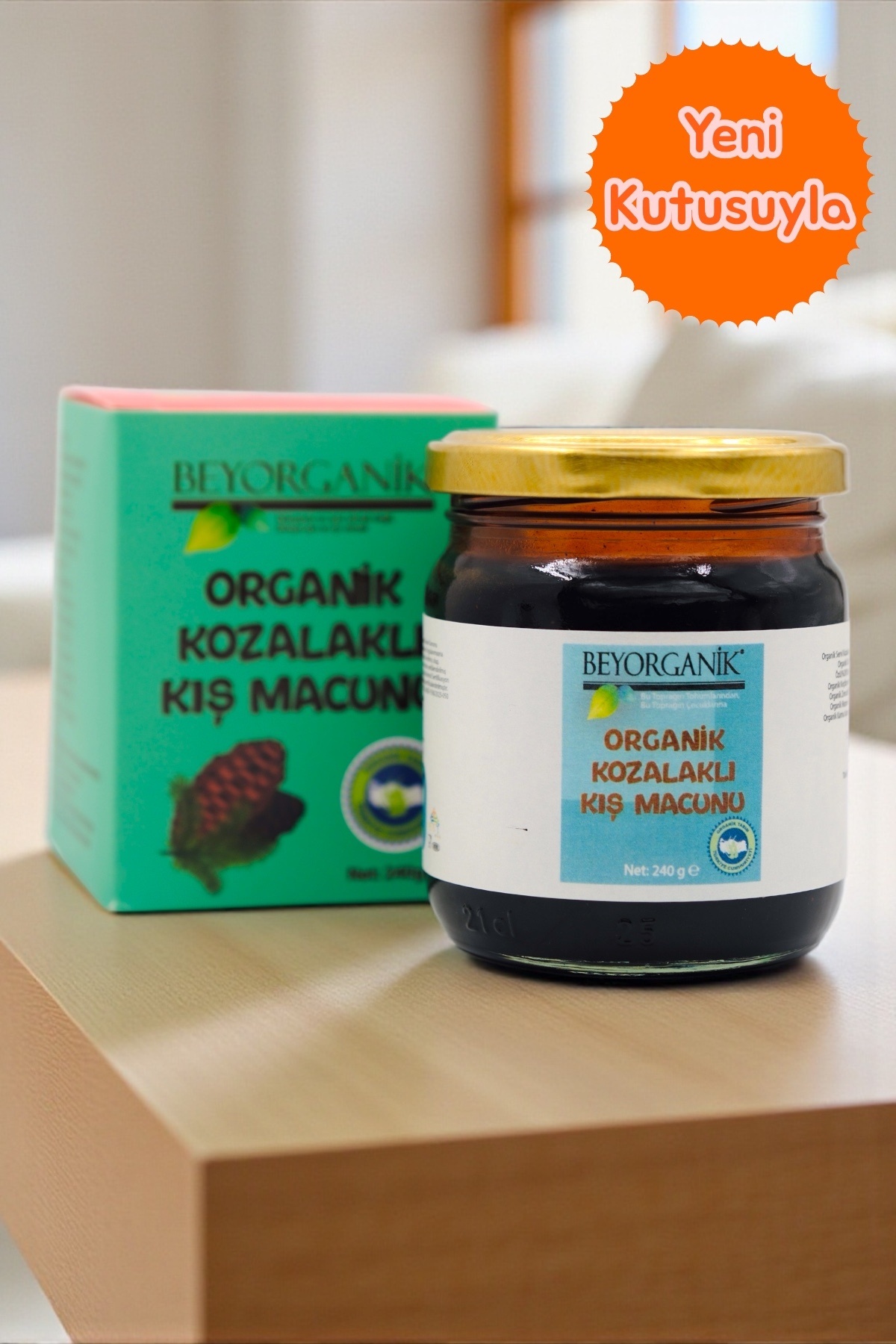 BEYORGANİK Organik Kozalak Macunu 240gr (PESTİSİT ANALİZLİ)