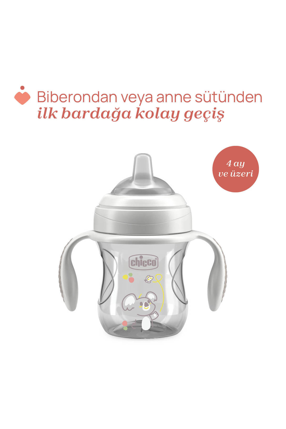 Chicco YUMUŞAK UÇLU GEÇİŞ BARDAĞI 4 AY UNI YENI fotoğrafı 4 (önizleme)