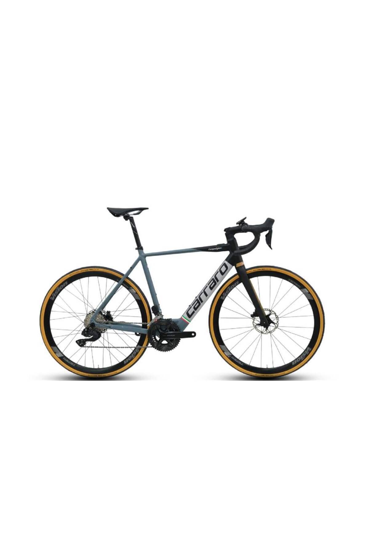 Carraro COMPETIZIONE ELEKTRİKLİ BİSİKLET 520H HD 28 JANT 24 VİTES MAT SİYAH GRİ BRONZ