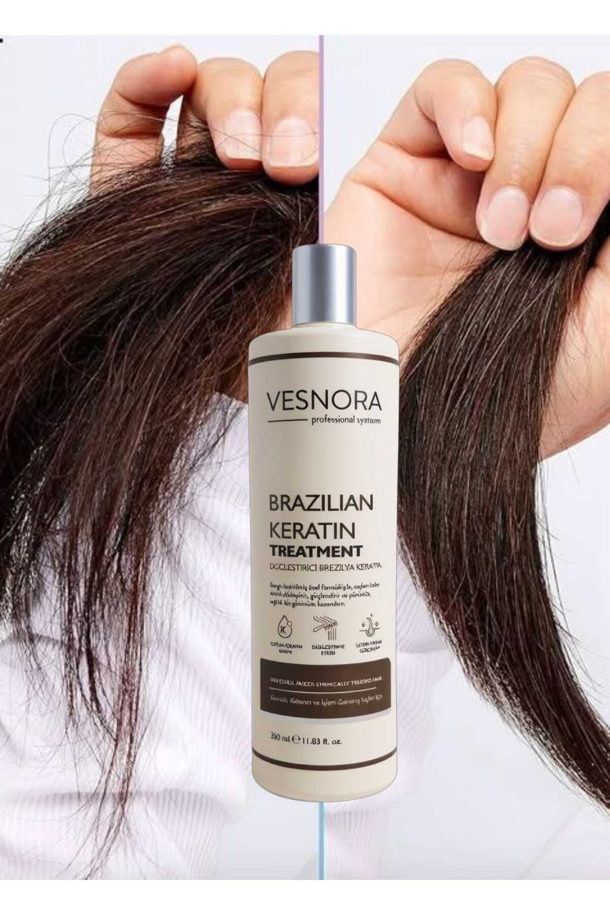 موهای صاف، صاف و سالم با کراتین برزیلی وسنورا ۳۵۰ میلی لیتر — VESKER001 — تصویر 8 از 8