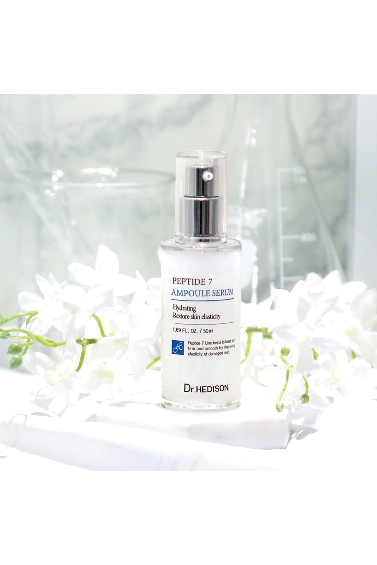 7 Peptitli Kırışıklık Karşıtı Yüz Serumu 50 ml – Peptide 7 Ampoule Serum, %2 Niasinamid, Hyalüronik Asit ve Kolajen İçeren Sıkılaştırıcı Nemlendirici Serum — PPT73 — تصویر 3 از 8