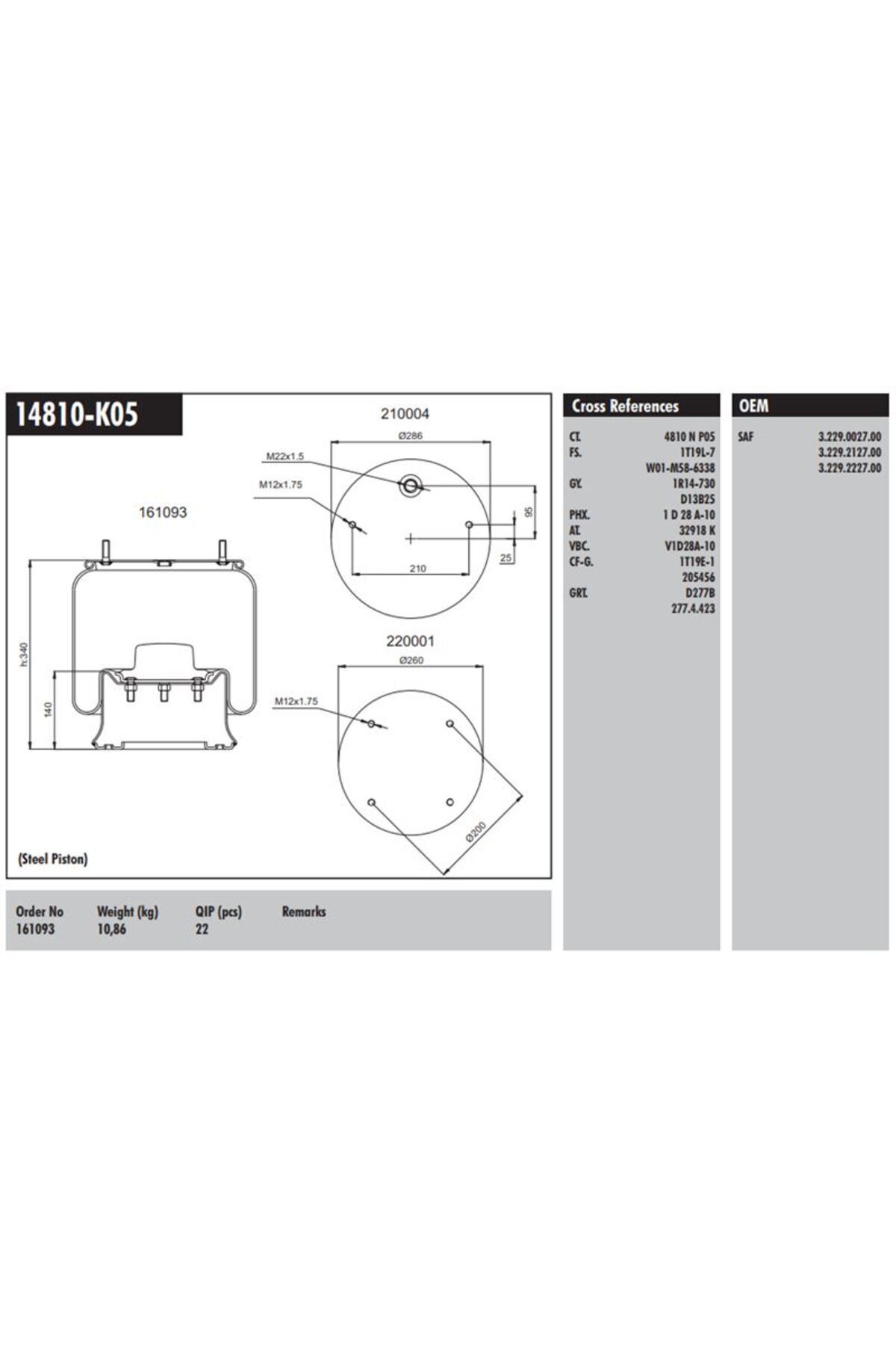 CONNECT Dorse Truck Dingil Körügü Komple Metal Pistonlu Scanıa Saf Dorse Oz Treyler - MD 14810-K