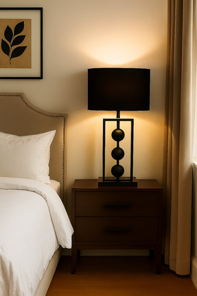 VENÜS NOVA GACRUX KARE SİYAH ABAJUR