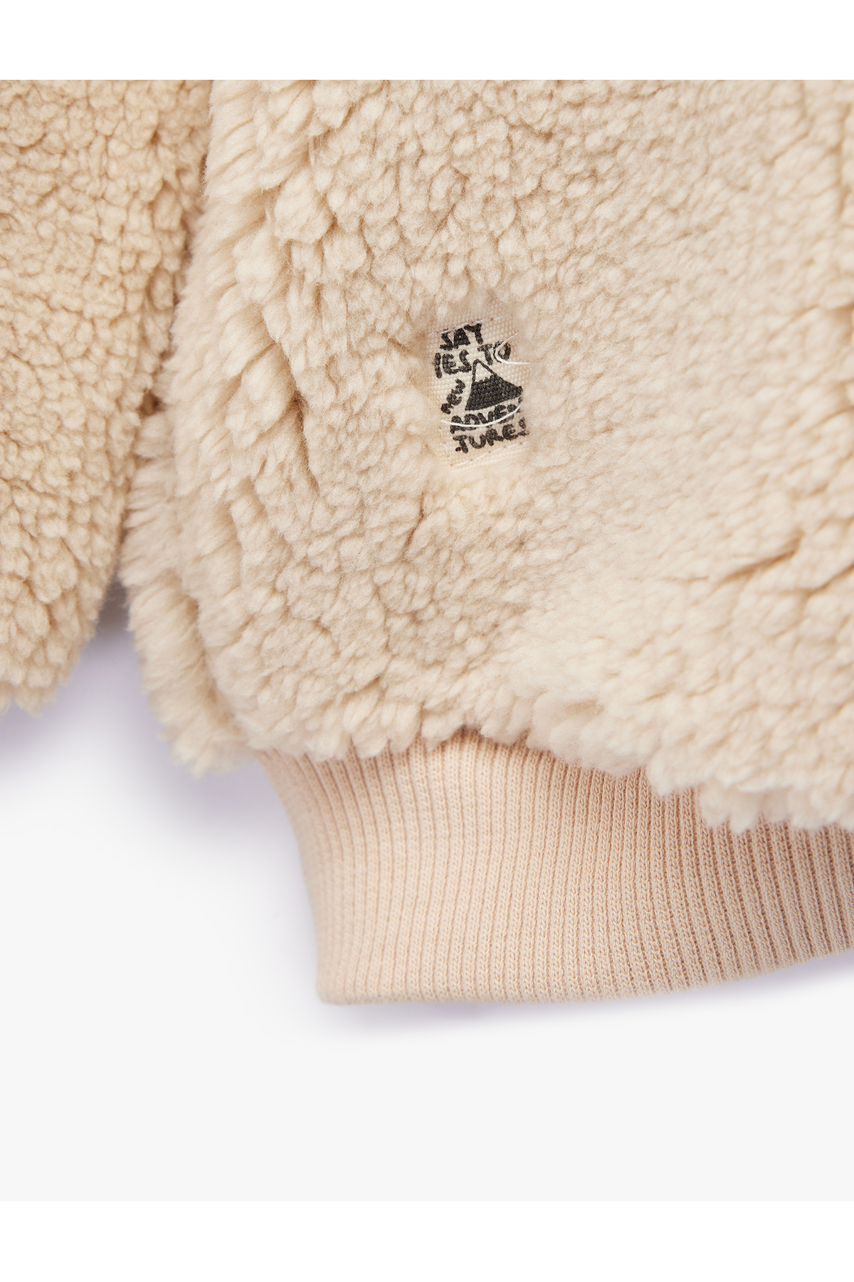 Koton Dik Yaka Kumaş Detaylı Uzun Kollu Kanguru Peluş Mont fotoğrafı 4 (önizleme)