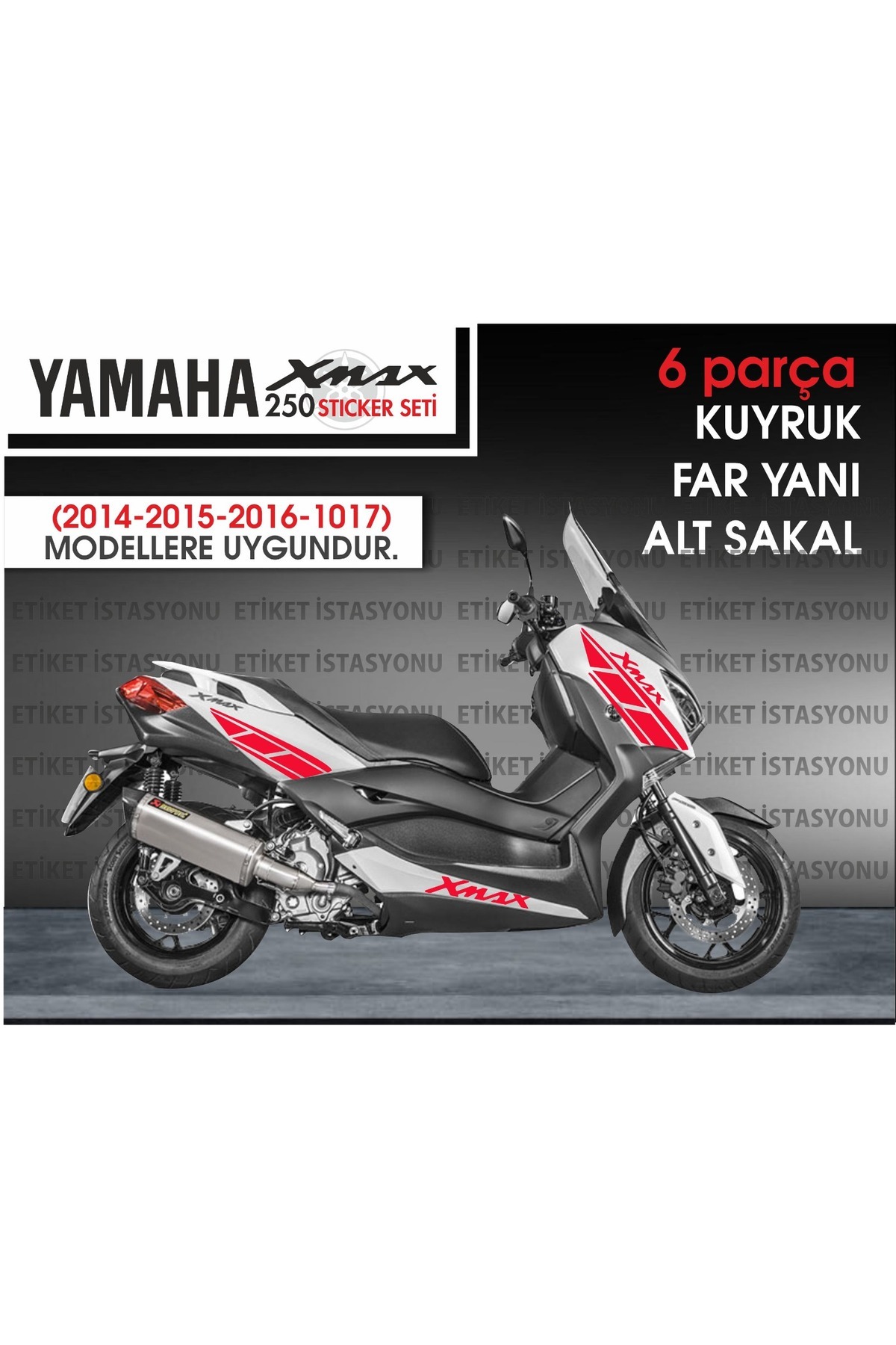 Yamaha Xmax Sakal Set Kırmızı