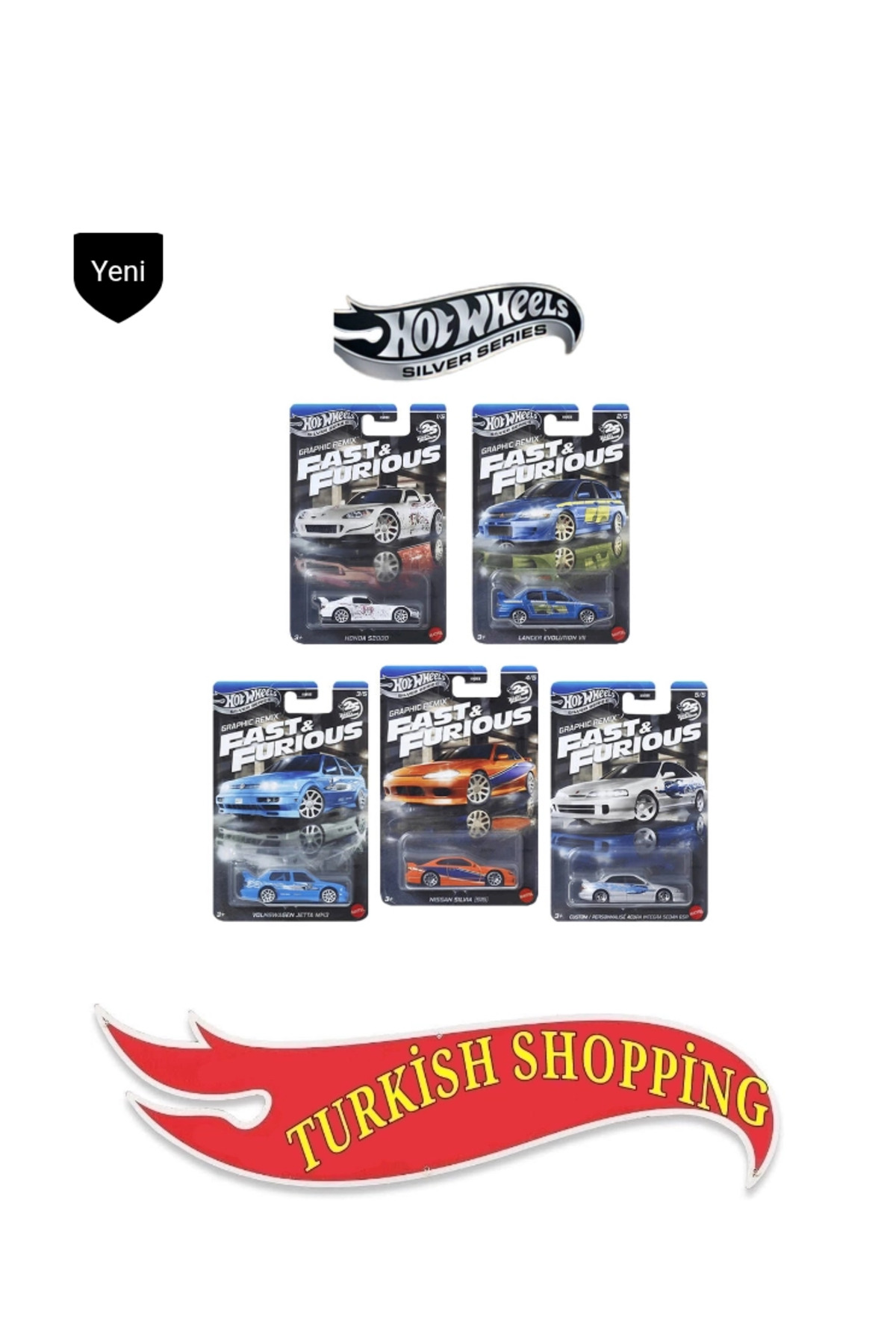 HOT WHEELS fast and furious uzun kart 2025 mix 4 Silver Series