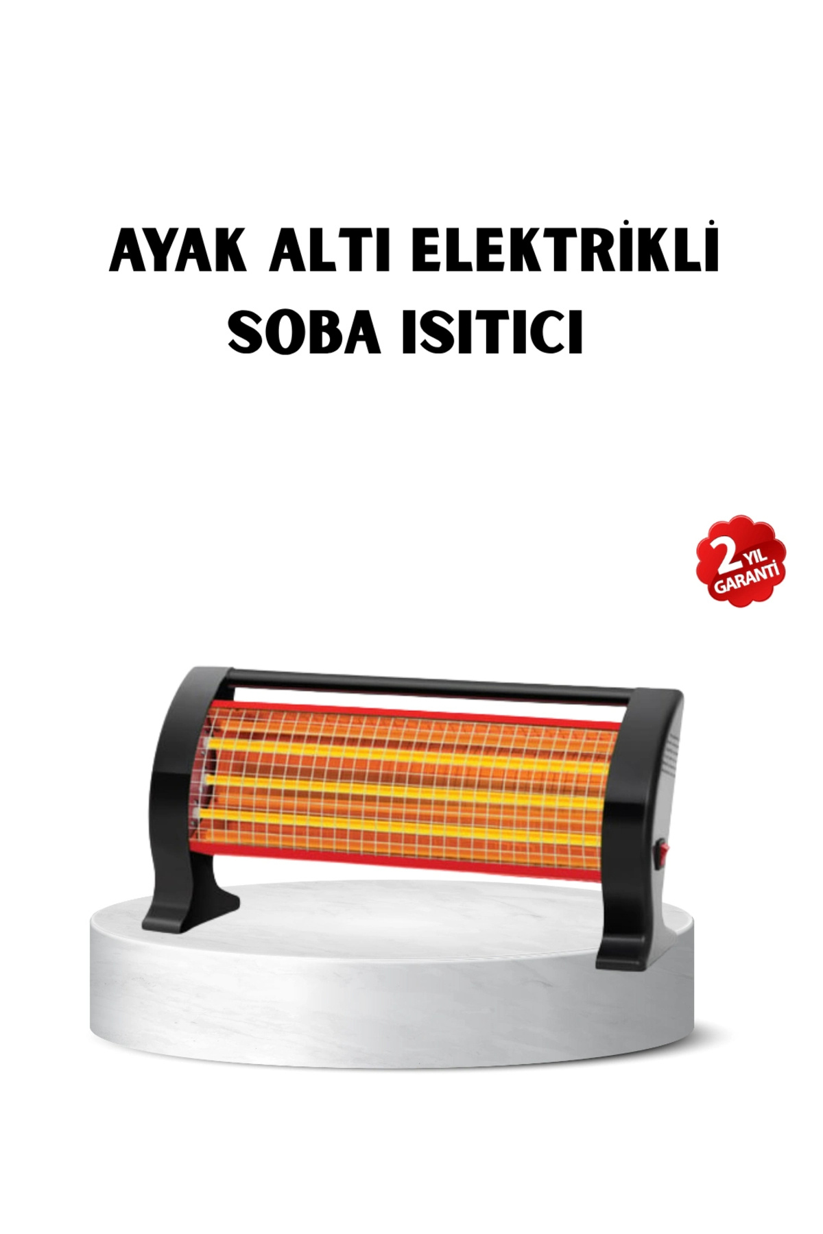 TeknomAVM 2 Yıl Garantili 1200W Ayak Isıtıcı – Soğuk Günlerde Hızlı ve Güvenli Isınma
