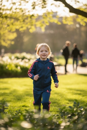 ATiC Kız Çocuk Petrol Mavisi Dalgıç Kumaş Şeritli Eşofman Takımı