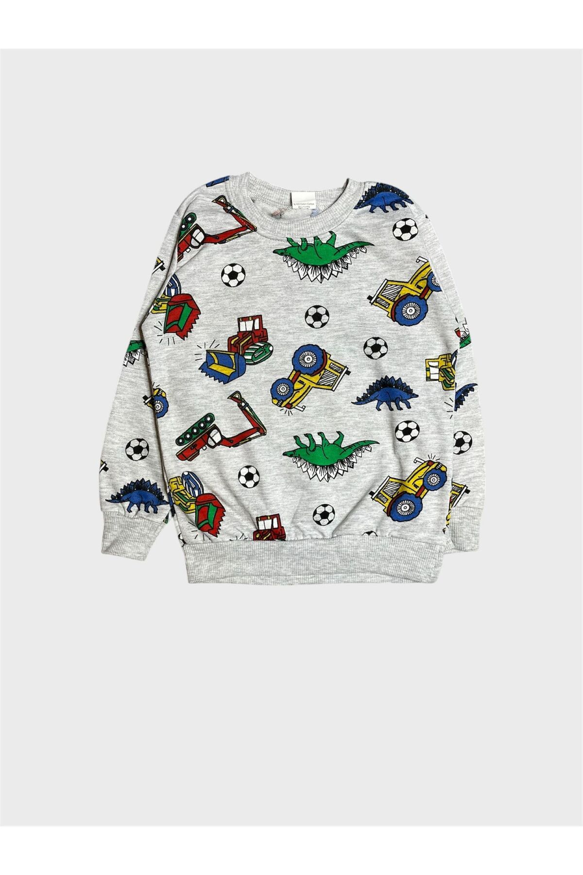 ALİŞ KİDS Erkek Çocuk Pamuklu Şardonlu Gri İş makinesi Kepçe Desenli Uzun Kollu Kışlık Pijama Takımı fotoğrafı 5 (önizleme)