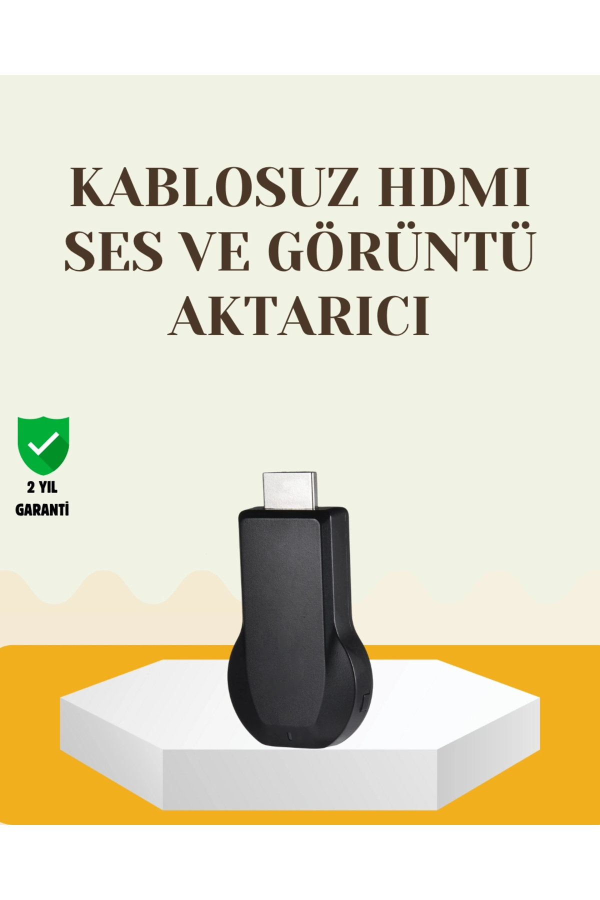 TeknomAVM Kompakt HDMI Kablosuz Dongle – 1080p Görüntü ve Plug‑and‑Play Kurulum