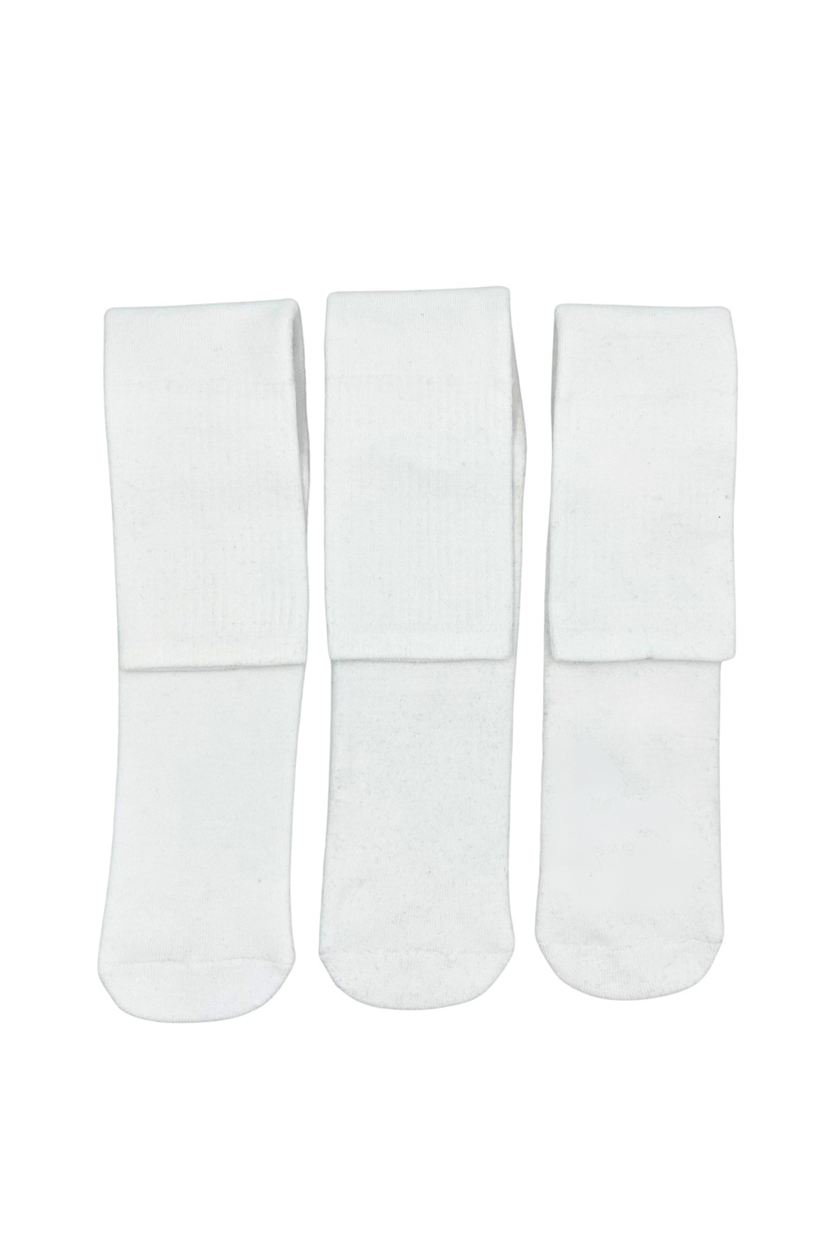 SOFT COTTON THICK TOWEL WHITE HEELLESS CASUAL TUBE SPORTS SOCKS