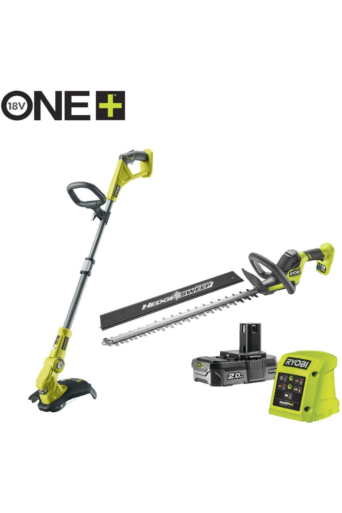 Ryobi RY18LT18HTA-120 18V 1x2.0Ah Tek Akülü Set Çim Biçme + Çit Kesme - 5133005619