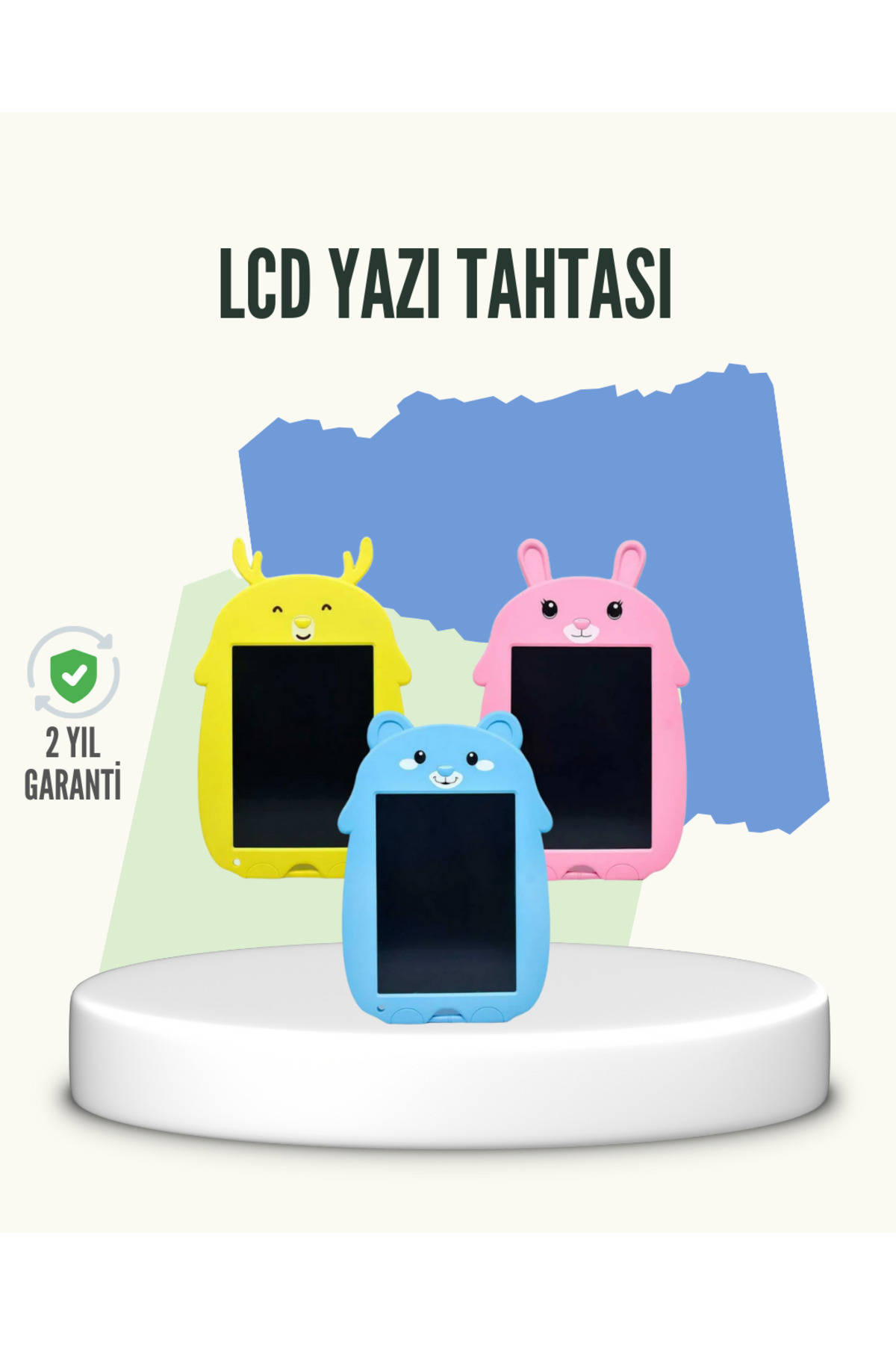 YAMAN MARKET Çocuklar İçin LCD Yazı Tableti | Kilitli ve Göz Yormayan Ekran - NMRAKY2940-7383