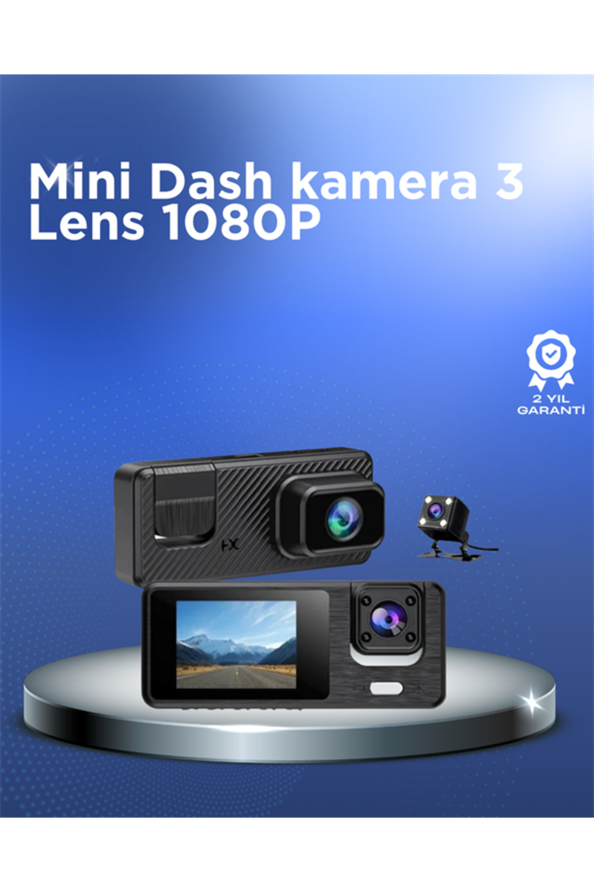 tgzm 1080P 3 Kameralı Araç DVR – Döngü Kayıt ve Geri Görüş Özellikli - TGZ8666-4121