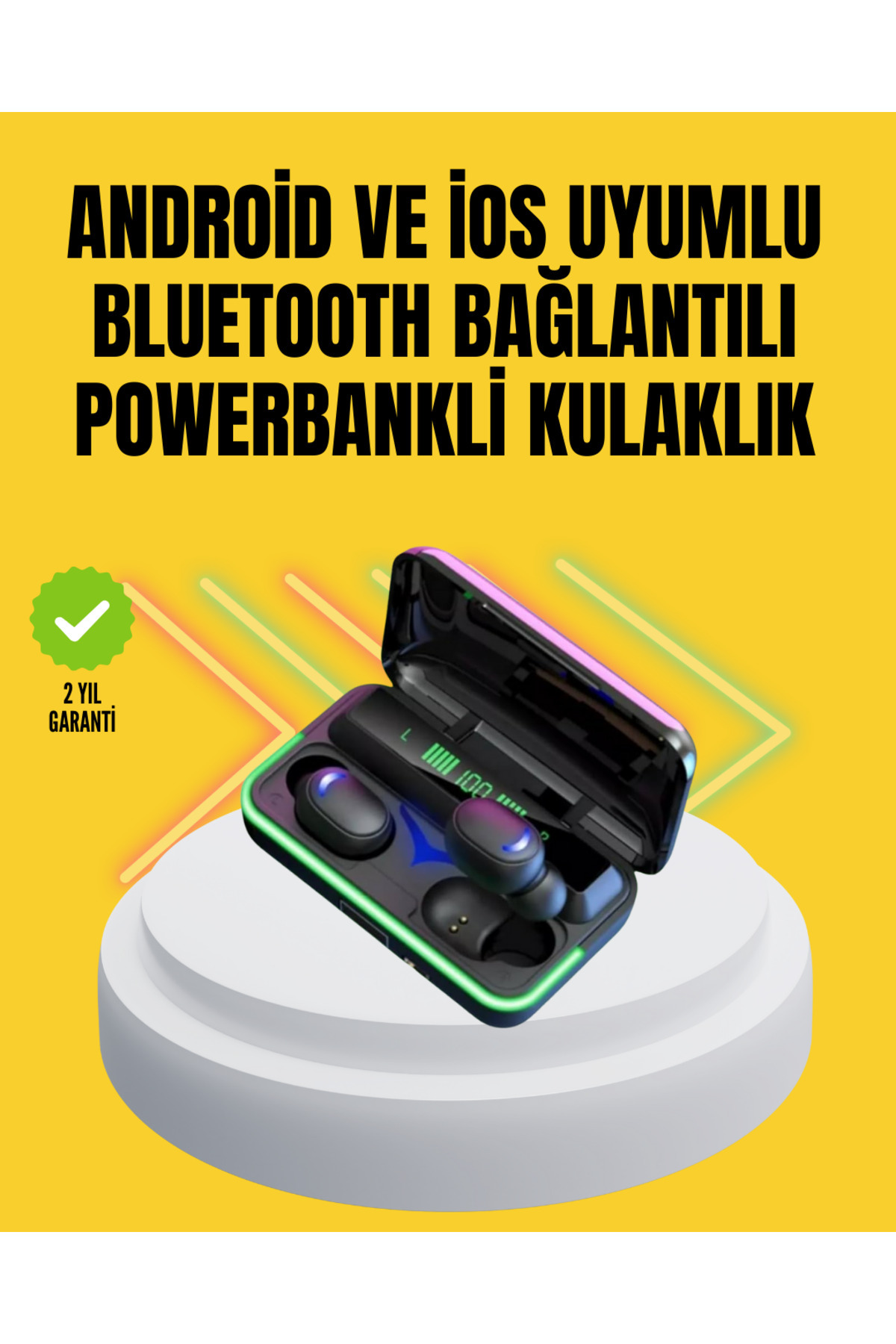 MKR E10 Powerbanklı Bluetooth Kulaklık Oyun Modu ve Şık Tasarım